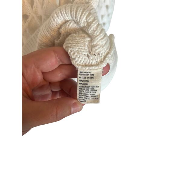 American Eagle cream open knit sweater medium‎ cotton fall layering pullover top - Picture 7 of 7